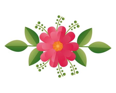 flower floral decoration on white background vector illustrationのイラスト素材