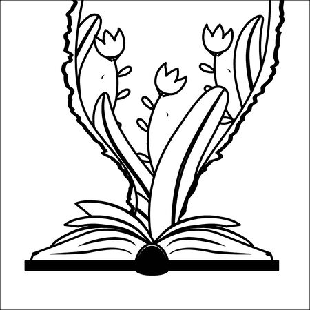 textbook nature torn paper - world book day vector illustrationのイラスト素材