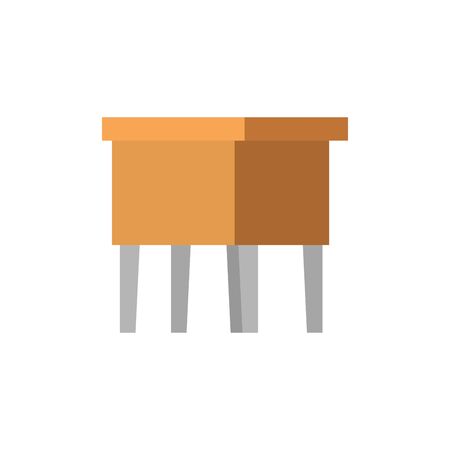 wooden bench forniture isolated icon vector illustration designのイラスト素材
