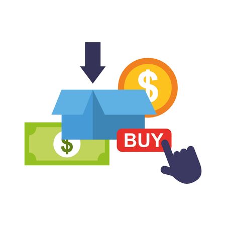 Shopping online icon design, ecommerce media market internet technology and retail theme Vector illustrationのイラスト素材