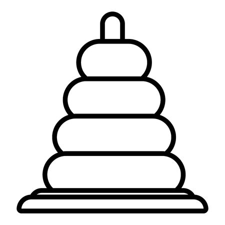 toy pyramid on white background vector illustrationのイラスト素材