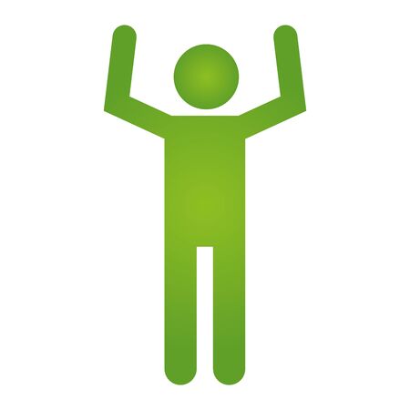 human pictogram symbol eco friendly on white background vector illustrationのイラスト素材