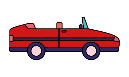 sport convertible car vehicle transport white background vector illustration