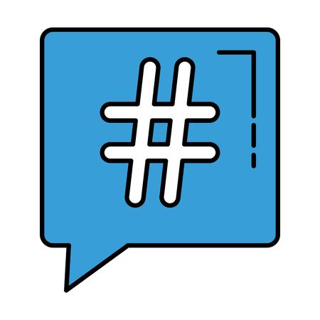 speech bubble message with numeral symbol vector illustration designのイラスト素材