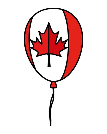 balloon helium with canadian flag vector illustration designのイラスト素材