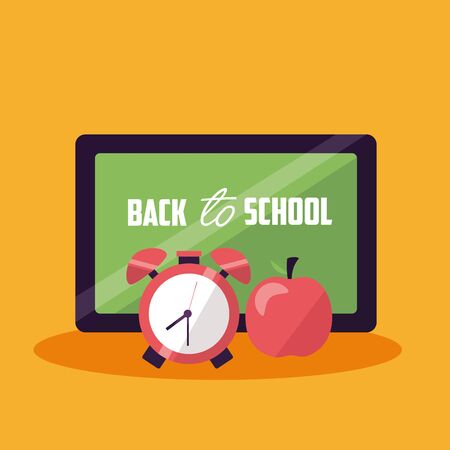Back to school design, Education learning knowledge study class and lesson theme Vector illustrationのイラスト素材