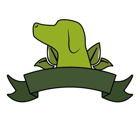 dog eco friendly environment emblem vector illustrationのイラスト素材