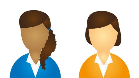 woman executive icons isolated over white background. vectorのイラスト素材