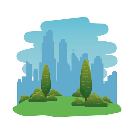 park landscape forest scene icon vector illustration designのイラスト素材