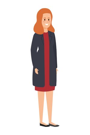 beautiful young woman character vector illustration designのイラスト素材