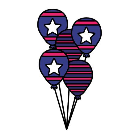 balloons american independence day design vector illustrationのイラスト素材