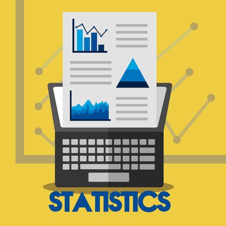 Statistics design, Infographic data information business analytics and visual presentation theme Vector illustrationのイラスト素材