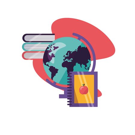 Back to school design, Education learning knowledge study class and lesson theme Vector illustrationのイラスト素材