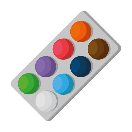 paint colors pallette isolated icon vector illustration designのイラスト素材