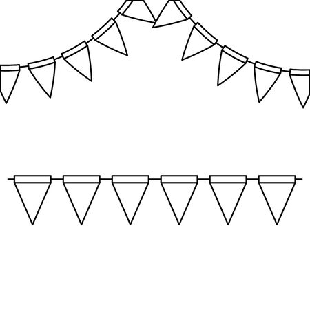 party garlands decoration hanging icon vector illustration designのイラスト素材