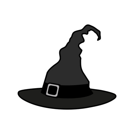 hat of witch for halloween icon vector illustration design