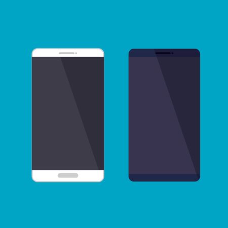 electronic smartphone technology with media communication vector illustrationのイラスト素材