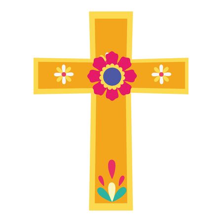 day of dead cross mexican celebration vector illustration designのイラスト素材
