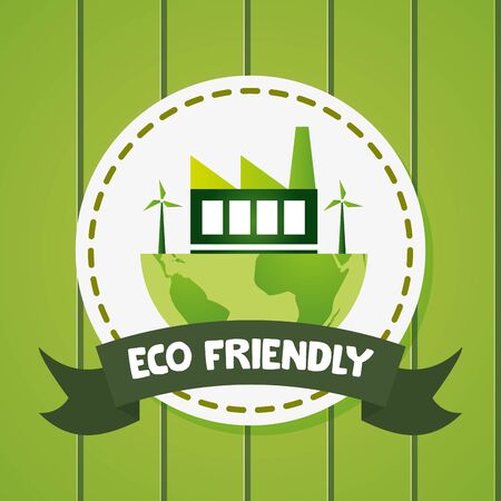 eco friendly world windmill nature vector illustrationのイラスト素材