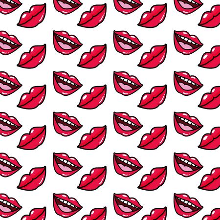 background mouth lips female pop art vector illustrationのイラスト素材