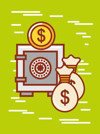 Money icon design, Financial item commerce market payment invest buy and economy theme Vector illustrationのイラスト素材
