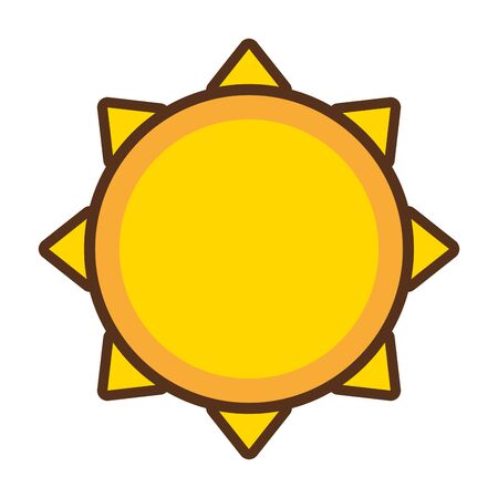 sun climate summer on white background vector illustrationのイラスト素材