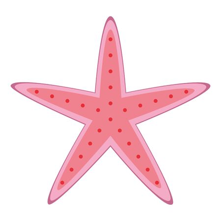 starfish wildlife on white background vector illustrationのイラスト素材