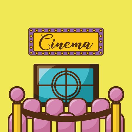 Cinema icon design, Movie video film media entertainment show and event theme Vector illustrationのイラスト素材