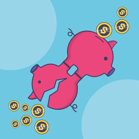 Money icon design, Financial item commerce market payment invest buy and economy theme Vector illustrationのイラスト素材