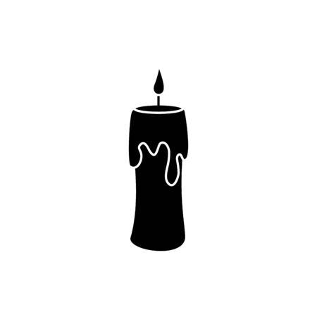 halloween candle decoration isolated icon vector illustration designのイラスト素材