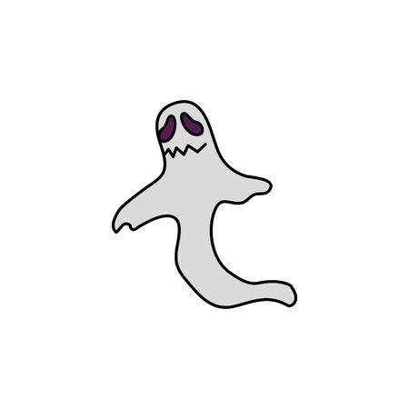 halloween ghost mystery isolated icon vector illustration designのイラスト素材