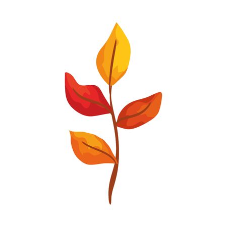 season autumn branch with leafs vector illustration designのイラスト素材
