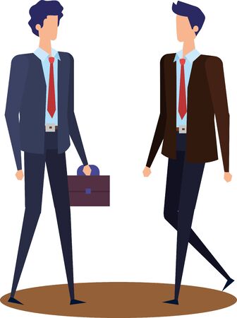 elegant young businessmen avatars characters vector illustration designのイラスト素材