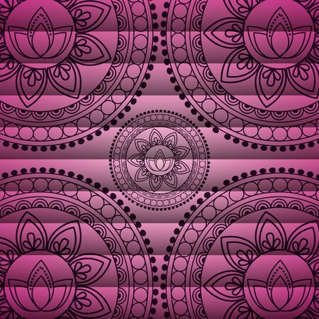 mandala background decorative motif floral lotus design vector illustrationのイラスト素材