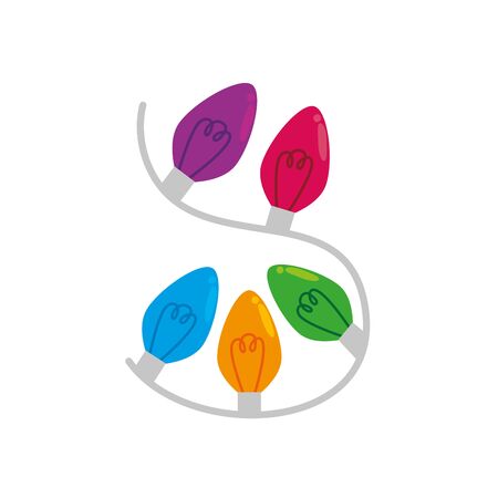 bulb installation christmas isolated icon vector illustration designのイラスト素材