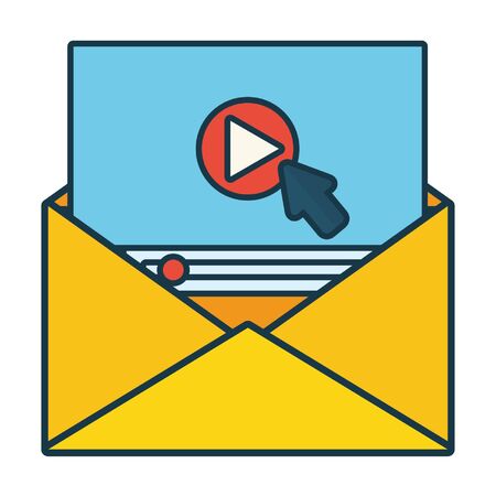 envelope click web send email vector illustrationのイラスト素材