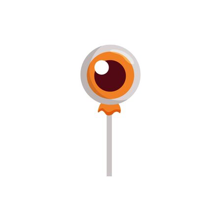 halloween sweet lollipop isolated icon vector illustration designのイラスト素材