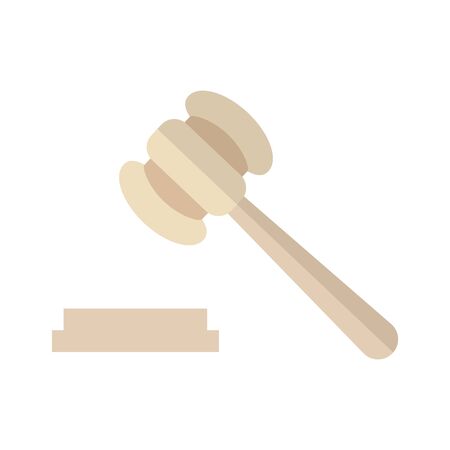 Hammer design, Law justice legal judgment judicial authority freedom and crime theme Vector illustrationのイラスト素材
