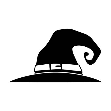 halloween witch hat accessory icon vector illustration designのイラスト素材