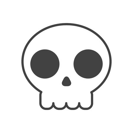 skull head halloween isolated icon vector illustration designのイラスト素材