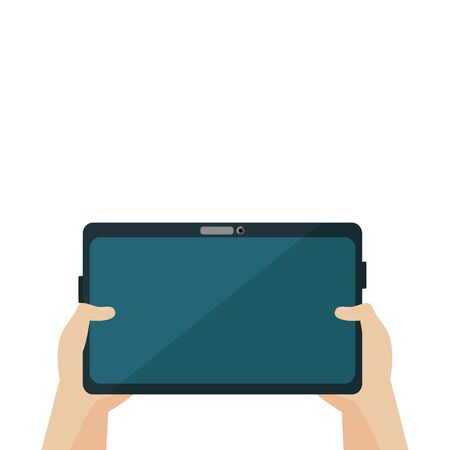 Smartphone design, Digital technology communication social media internet web and screen theme Vector illustrationのイラスト素材