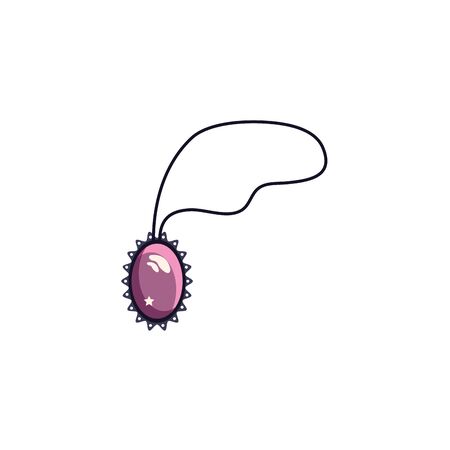 decorative necklace halloween isolated icon vector illustration designのイラスト素材