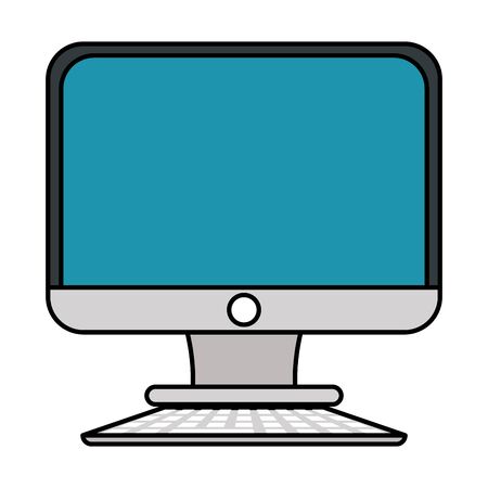 Computer design, Digital technology communication social media internet web and screen theme Vector illustrationのイラスト素材