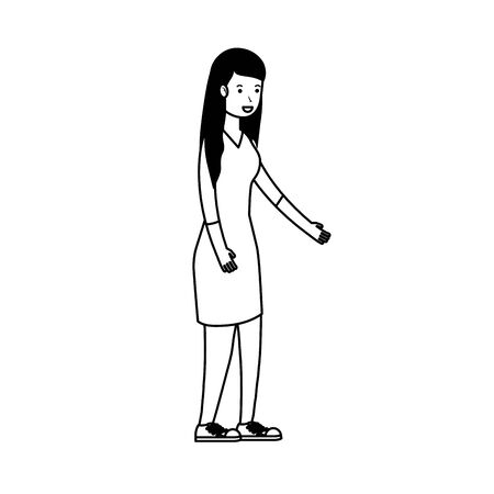 Avatar of a fashion woman design, Girl female person human and beauty theme Vector illustrationのイラスト素材