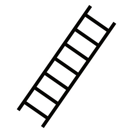 Ladder design, Step construction climb work stairway tool and repair theme Vector illustrationのイラスト素材