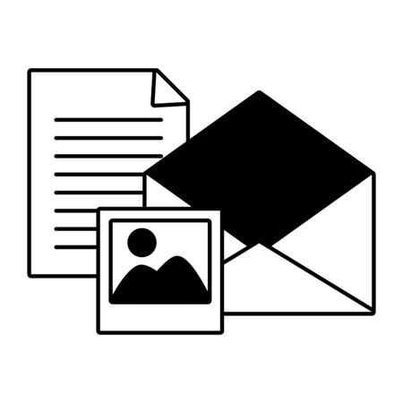 envelope message photo send email vector illustrationのイラスト素材