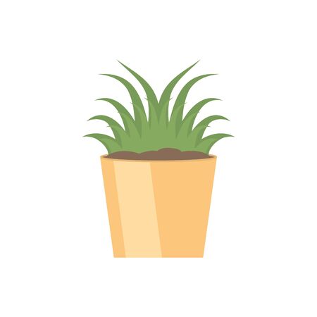 Plant inside pot design, Garden ornament nature botany natural and floral theme Vector illustrationのイラスト素材