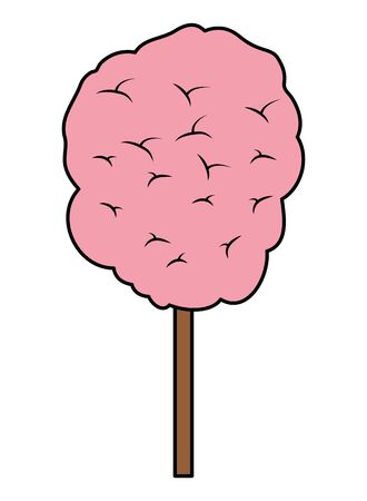 sweet cotton candy icon vector illustration designのイラスト素材