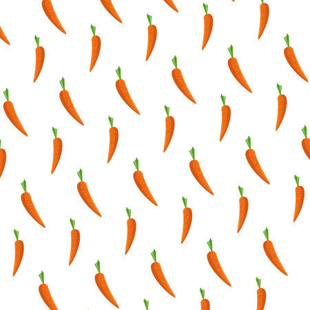 fresh carrots vegetables pattern vector illustration design
