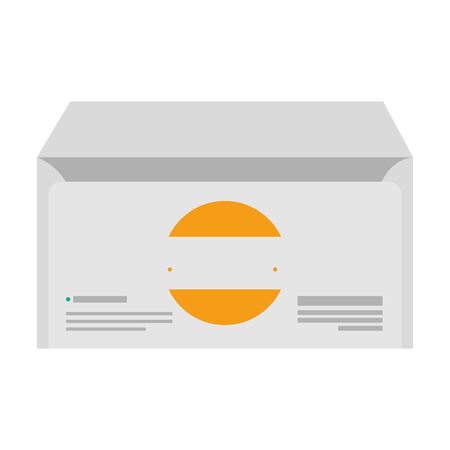 envelope mail social with company emblem vector illustration designのイラスト素材